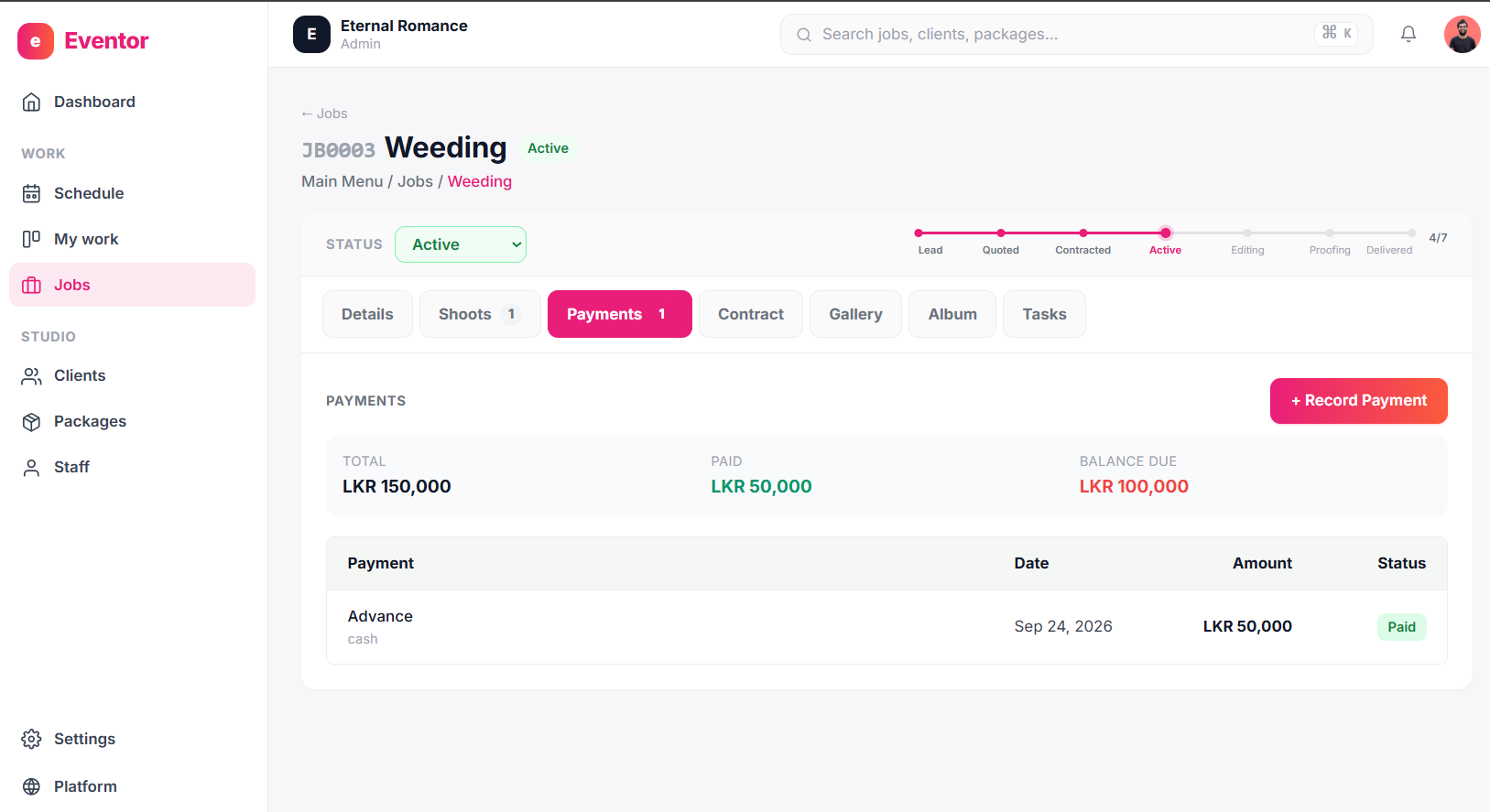Eventor — Get paid without chasing